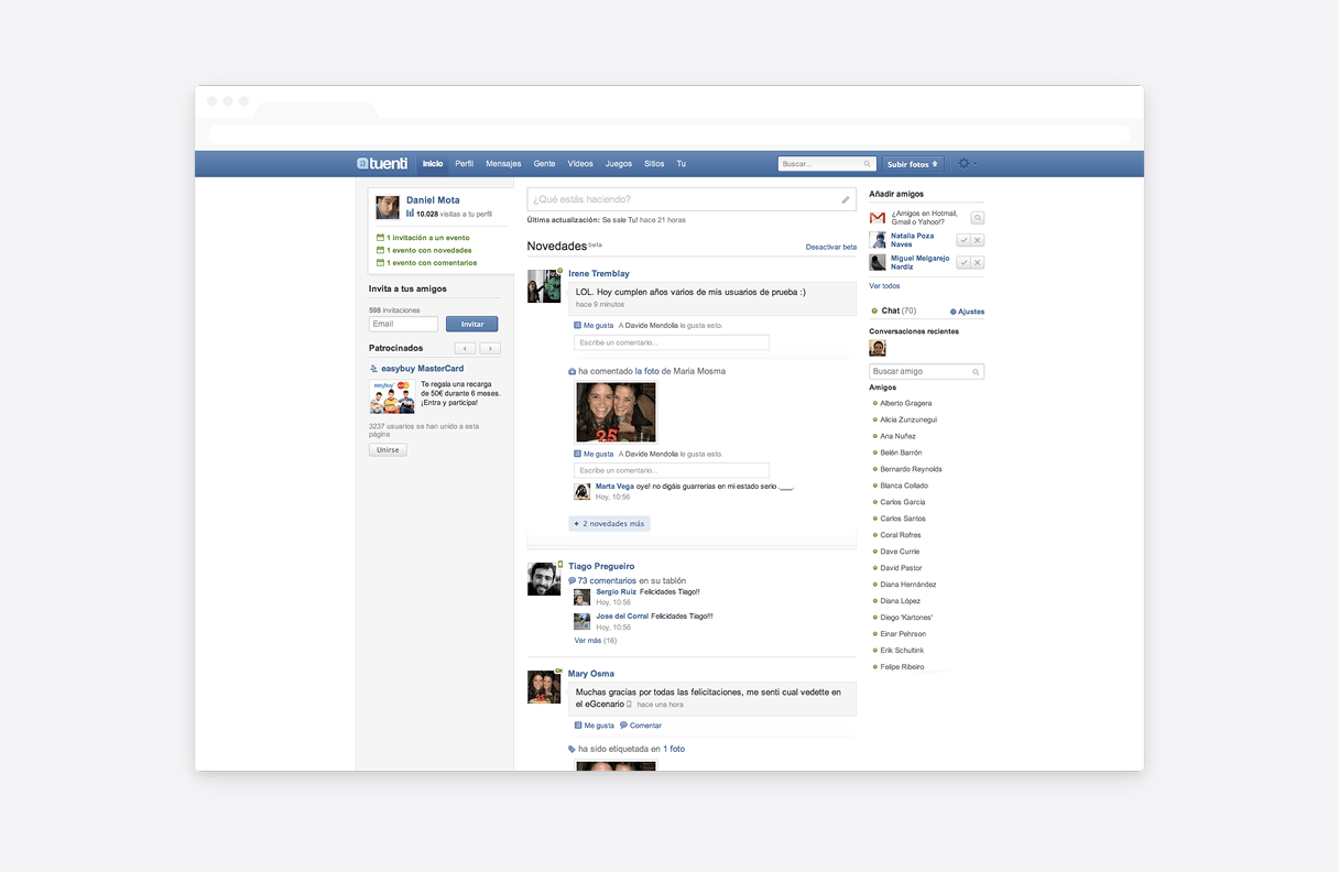 Tuenti Product Design - Mobile app interface design